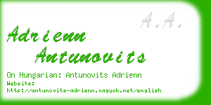 adrienn antunovits business card